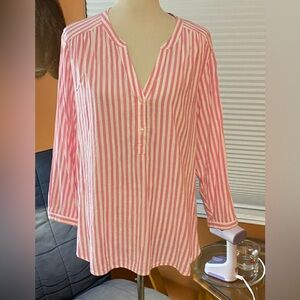 Cotton Pink & White Striped Tunic